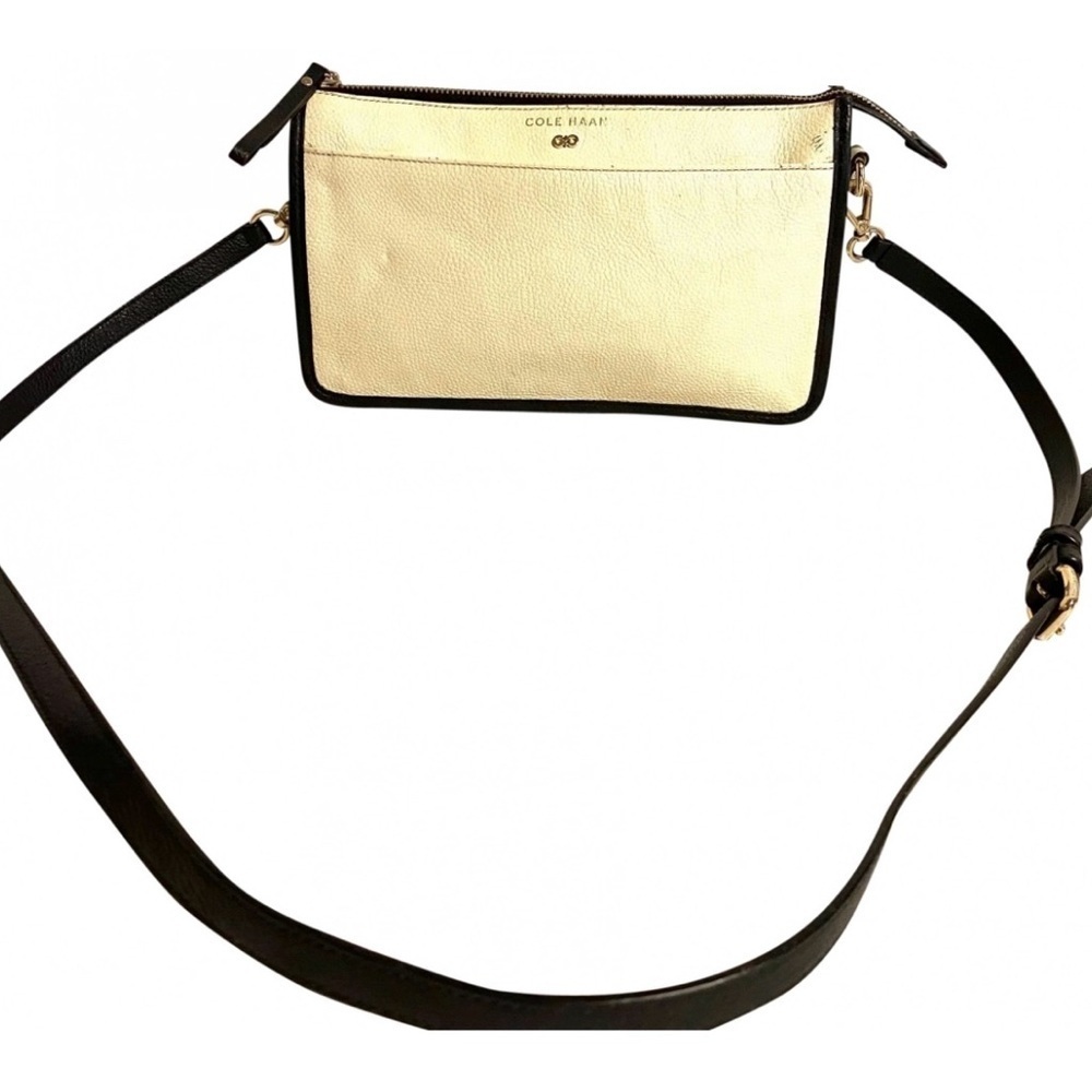 Cole Haan Cream and Black Crossbody Bag